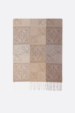 Accessori Da Indossare>LOEWE sciarpa Anagram in lana e cashmere Bianco