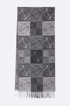 Accessori Da Indossare>LOEWE sciarpa Anagram in lana e cashmere Nero