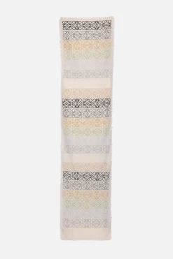 Accessori Da Indossare>LOEWE sciarpa Anagram Lines in lana, seta e cashmere Multicolor