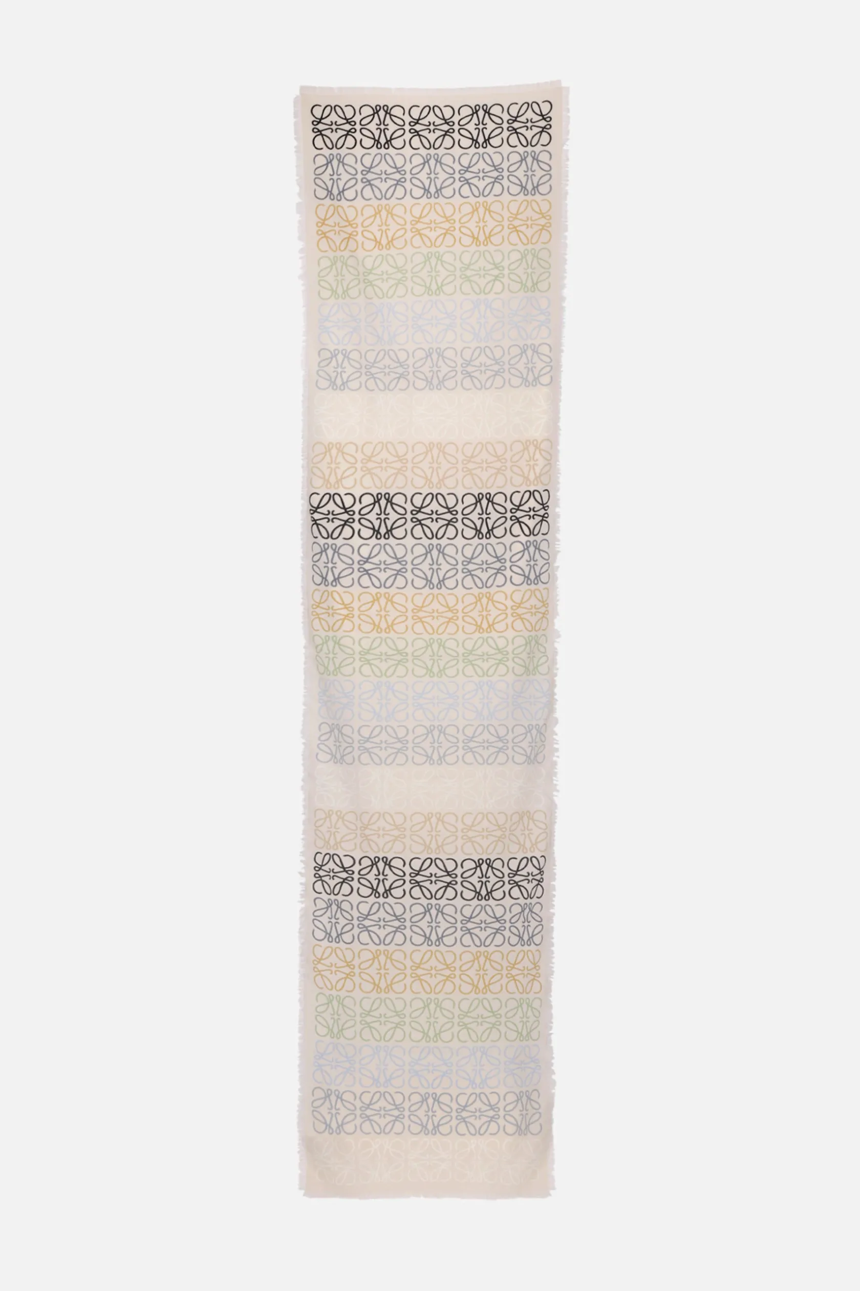 Accessori Da Indossare>LOEWE sciarpa Anagram Lines in lana, seta e cashmere Multicolor