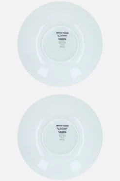 Lifestyle>CASSINA Service Prunier: set due piatti fondi in porcellana Bianco