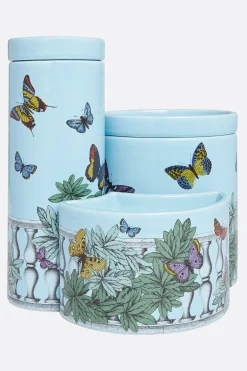 Lifestyle>FORNASETTI set tre candele profumate Nel Mentre con Decoro Farfalle e Balaustra Multicolor