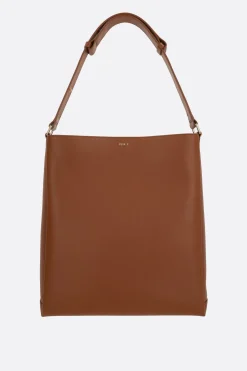 Borse A Mano>PLAN C shopper in pelle liscia Marrone