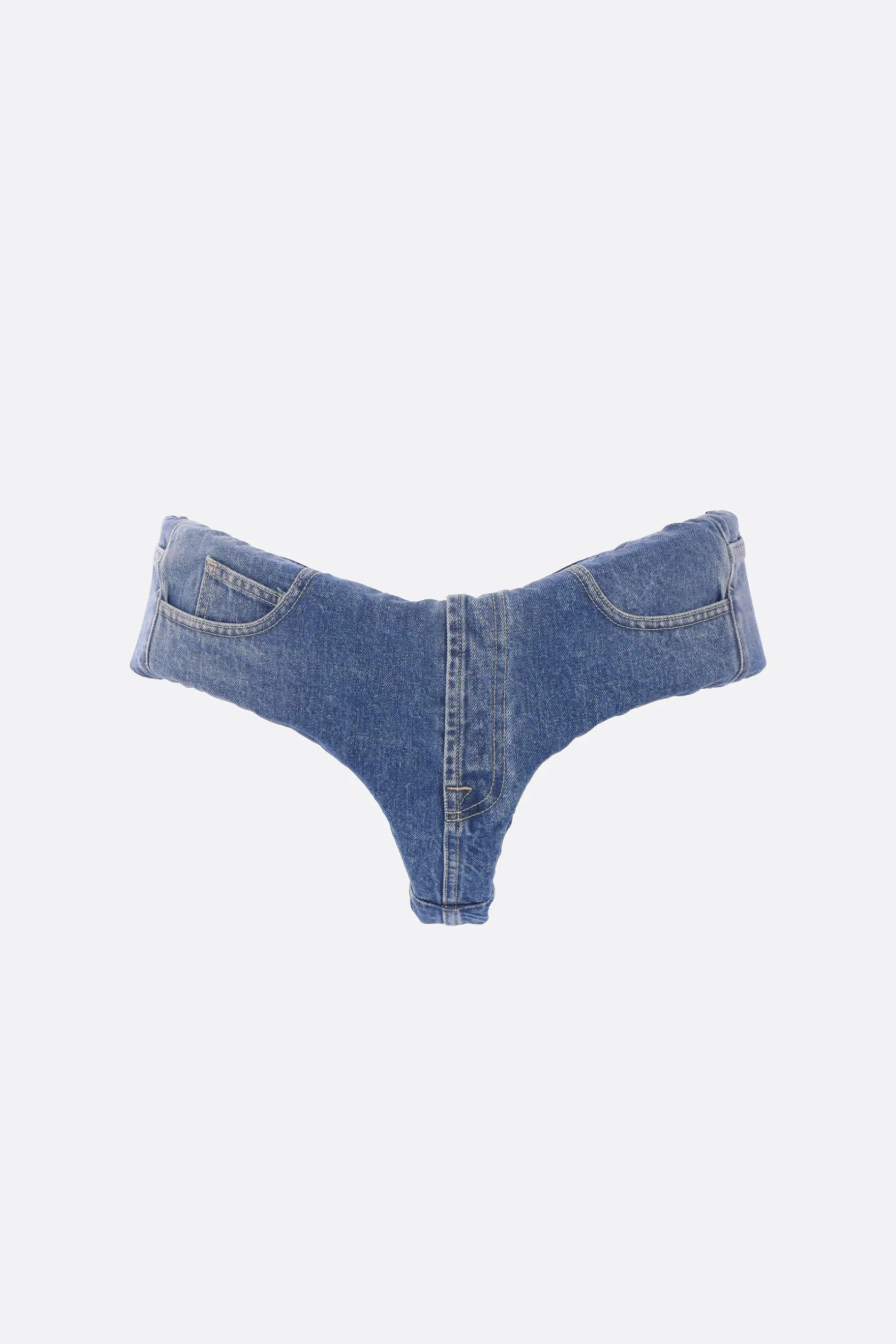 Pantaloni>DURAN LANTINK shorts in denim imbottito Blu