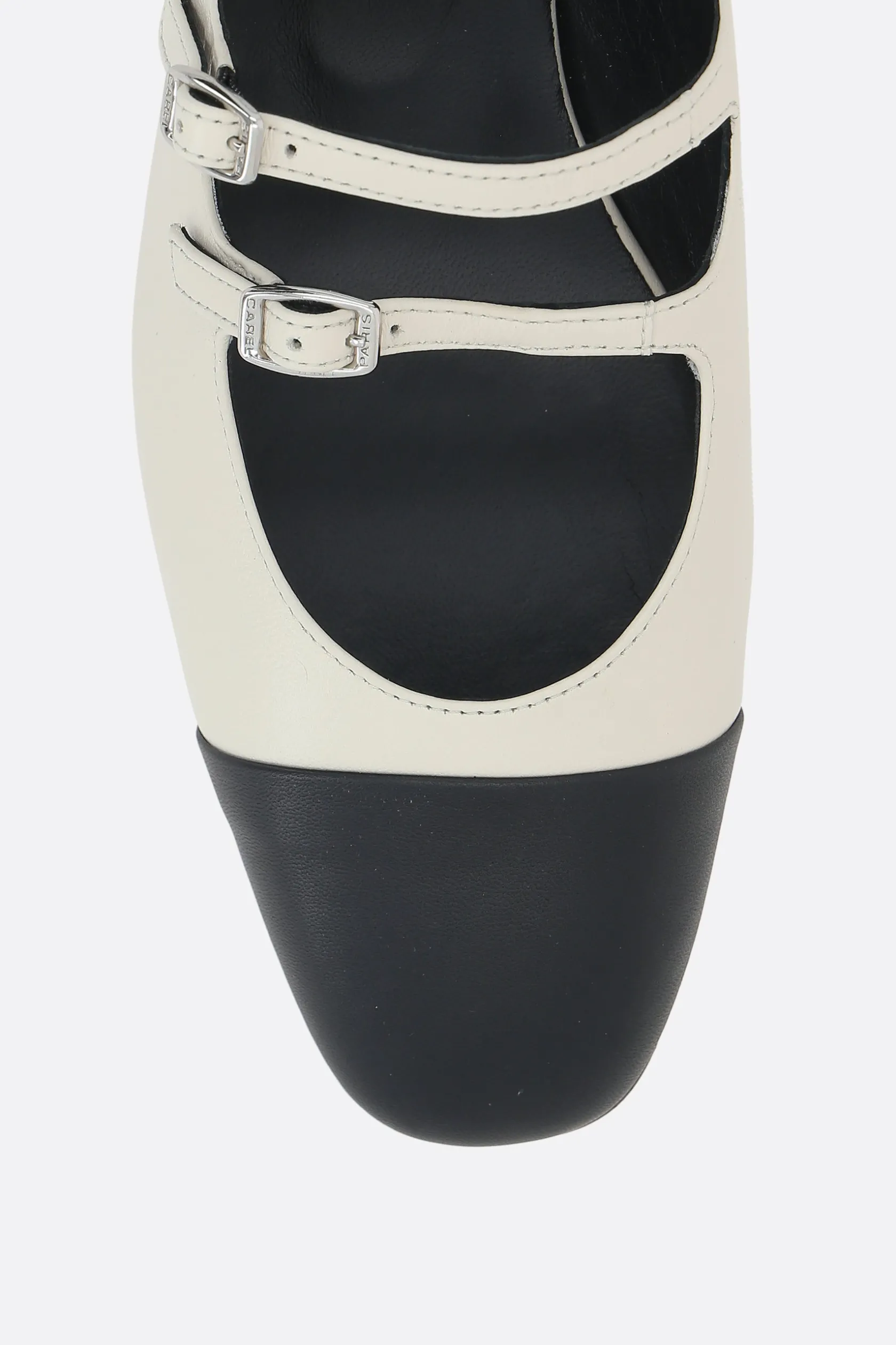Décolletés E Slingbacks>CAREL PARIS slingback Abricot in nappa bicolore Neutro