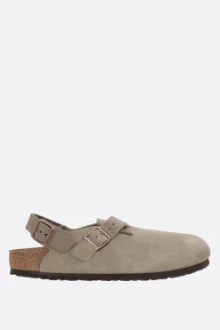 Décolletés E Slingbacks>BIRKENSTOCK slingback flat Tokio II in suede (Narrow Fit) Neutro