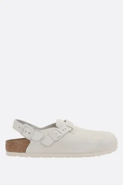 Décolletés E Slingbacks>BIRKENSTOCK slingback flat Tokio II in suede (Narrow Fit) Bianco