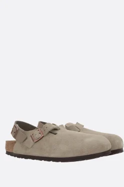 Décolletés E Slingbacks>BIRKENSTOCK slingback flat Tokio II in suede (Narrow Fit) Neutro