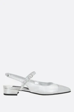Décolletés E Slingbacks>CAREL PARIS slingback Oceano in pelle laminata Argento