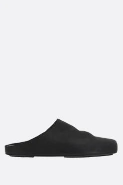 Scarpe Basse>UMA WANG slipper ballet in pelle liscia Nero