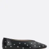 Scarpe Basse>LE MONDE BERYL slipper Regency in pelle con borchie Nero