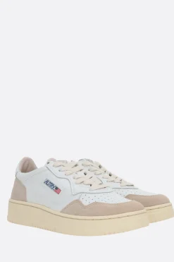 Sneakers>AUTRY sneaker Medalist in pelle liscia e suede Bianco