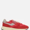 Sneakers>AUTRY sneaker Reelwind in nylon e suede Rosso
