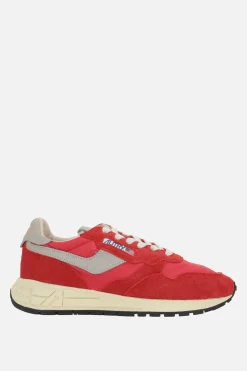 Sneakers>AUTRY sneaker Reelwind in nylon e suede Rosso