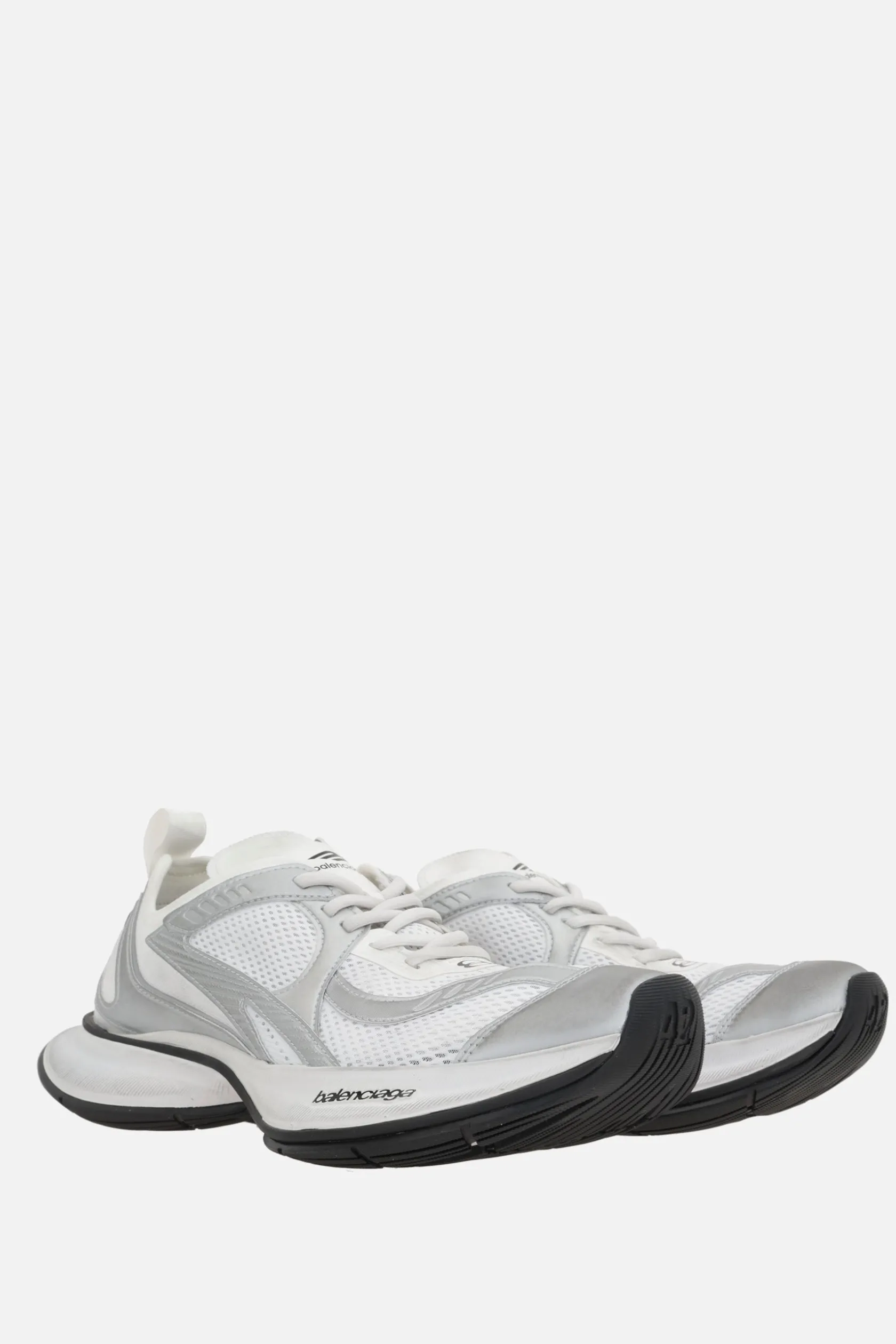 Sneakers>BALENCIAGA sneaker Circuit in mesh ed ecopelle Bianco