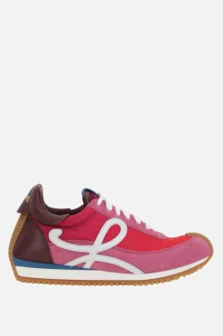 Sneakers>LOEWE sneaker Flow in suede e nylon Rosa