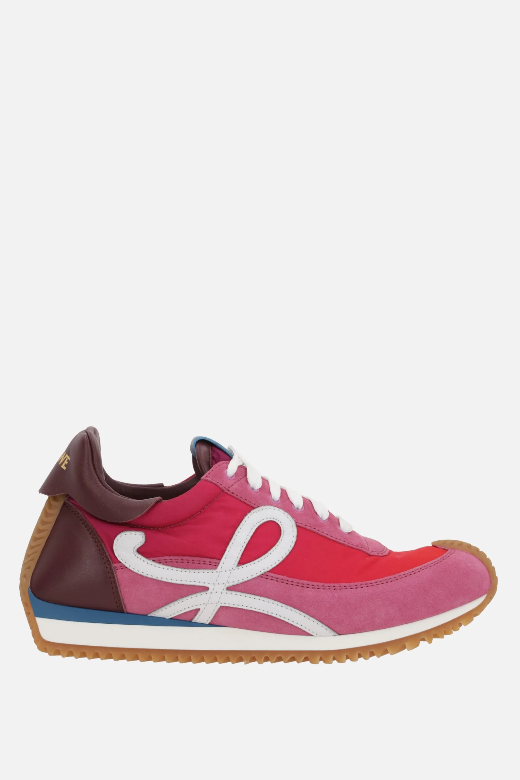 Sneakers>LOEWE sneaker Flow in suede e nylon Rosa