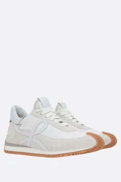 Sneakers>LOEWE sneaker Flow in suede e nylon Bianco