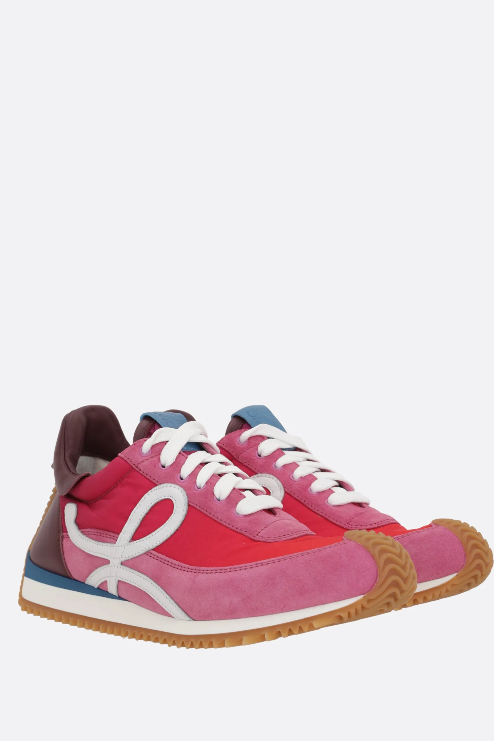Sneakers>LOEWE sneaker Flow in suede e nylon Rosa