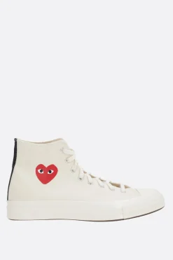Sneakers>COMME DES GARÇONS PLAY X CONVERSE sneaker high-top Chuck 70 CDG in canvas Bianco