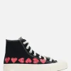 Sneakers>COMME DES GARÇONS PLAY X CONVERSE sneaker high-top Chuck 70 CDG in canvas Nero
