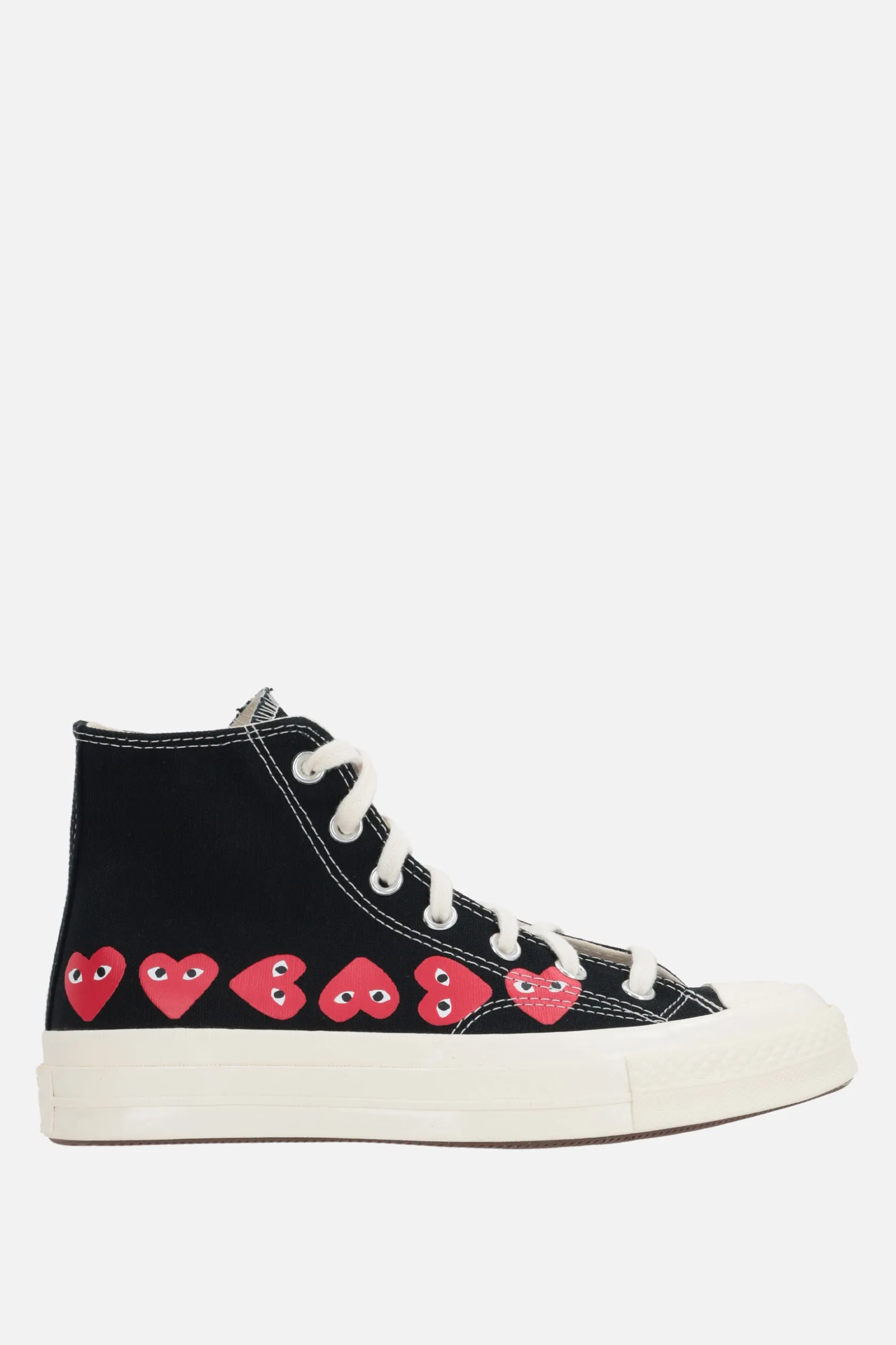 Sneakers>COMME DES GARÇONS PLAY X CONVERSE sneaker high-top Chuck 70 CDG in canvas Nero