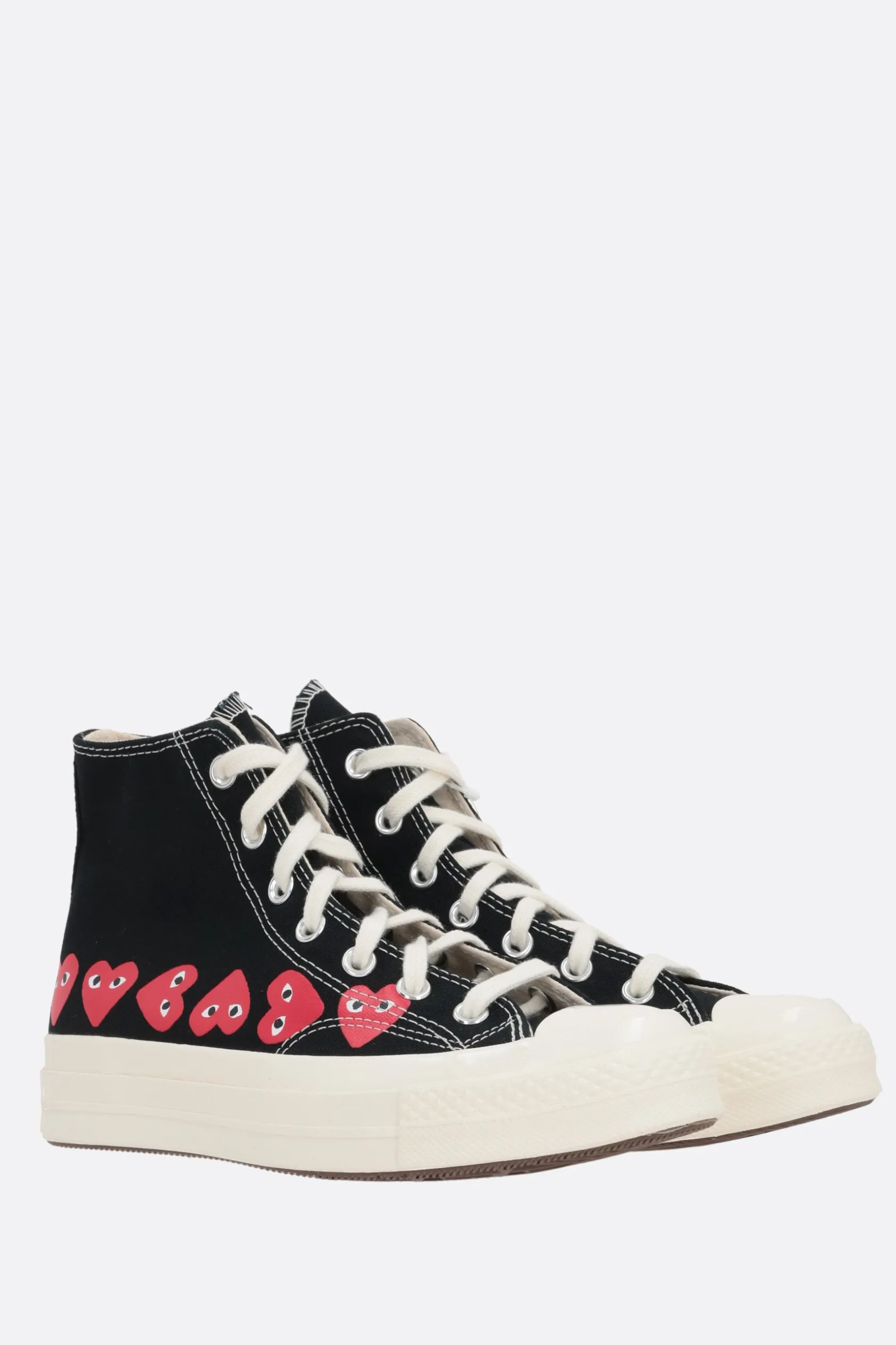 Sneakers>COMME DES GARÇONS PLAY X CONVERSE sneaker high-top Chuck 70 CDG in canvas Nero