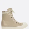 Sneakers>RICK OWENS sneaker high-top in nappa laminata Oro