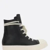 Sneakers>RICK OWENS sneaker high-top in pelle liscia Nero