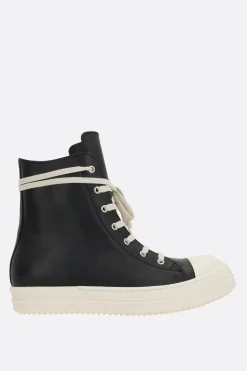 Sneakers>RICK OWENS sneaker high-top in pelle liscia Multicolor