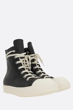Sneakers>RICK OWENS sneaker high-top in pelle liscia Multicolor
