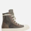 Sneakers>RICK OWENS sneaker high-top Vintage in pelle vintage Marrone