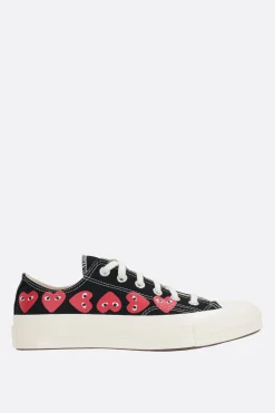 Sneakers>COMME DES GARÇONS PLAY X CONVERSE sneaker low-top Chuck 70 CDG in canvas Nero