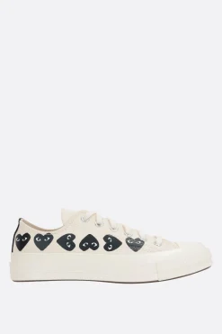 Sneakers>COMME DES GARÇONS PLAY X CONVERSE sneaker low-top Chuck 70 CDG in canvas Bianco