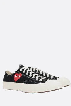 Sneakers>COMME DES GARÇONS PLAY X CONVERSE sneaker low-top Chuck 70 CDG in canvas Nero
