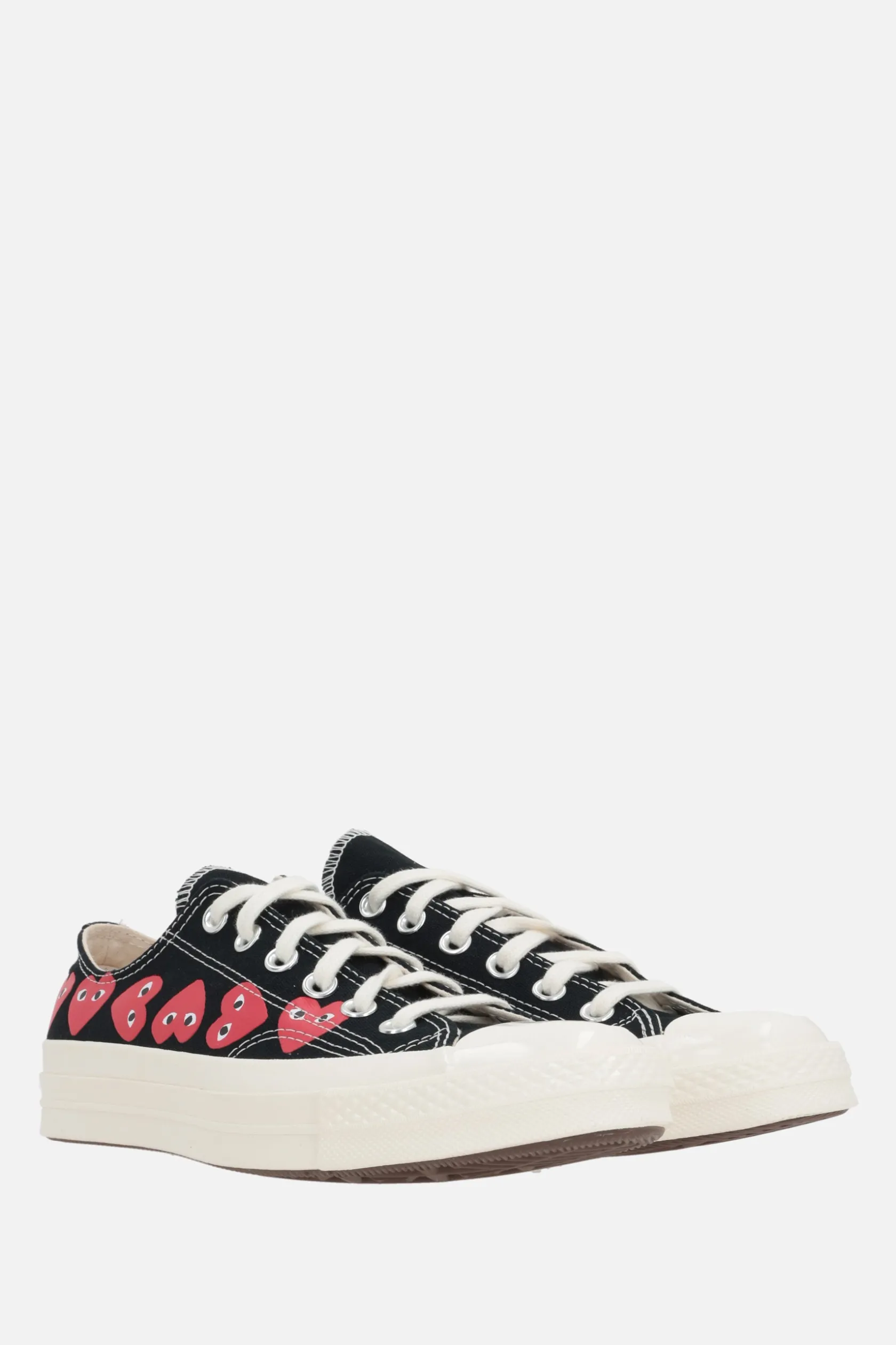 Sneakers>COMME DES GARÇONS PLAY X CONVERSE sneaker low-top Chuck 70 CDG in canvas Nero