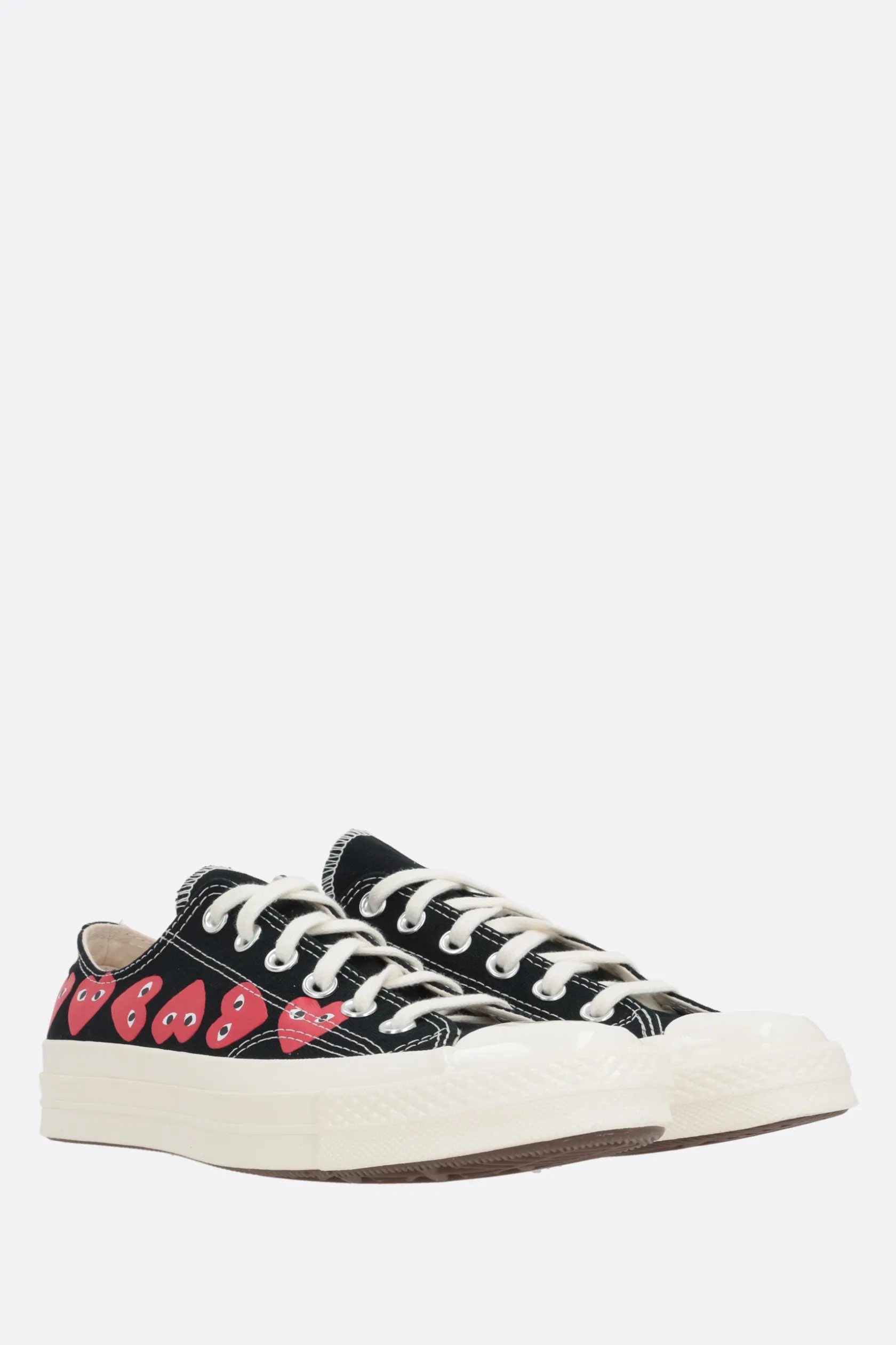 Sneakers>COMME DES GARÇONS PLAY X CONVERSE sneaker low-top Chuck 70 CDG in canvas Nero