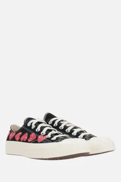 Sneakers>COMME DES GARÇONS PLAY X CONVERSE sneaker low-top Chuck 70 CDG in canvas Nero