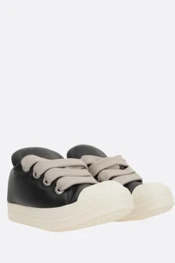 Sneakers>RICK OWENS sneaker low-top in pelle liscia imbottita Nero