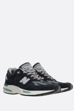 Sneakers>NEW BALANCE sneaker MADE in UK 991 in mesh e suede Blu