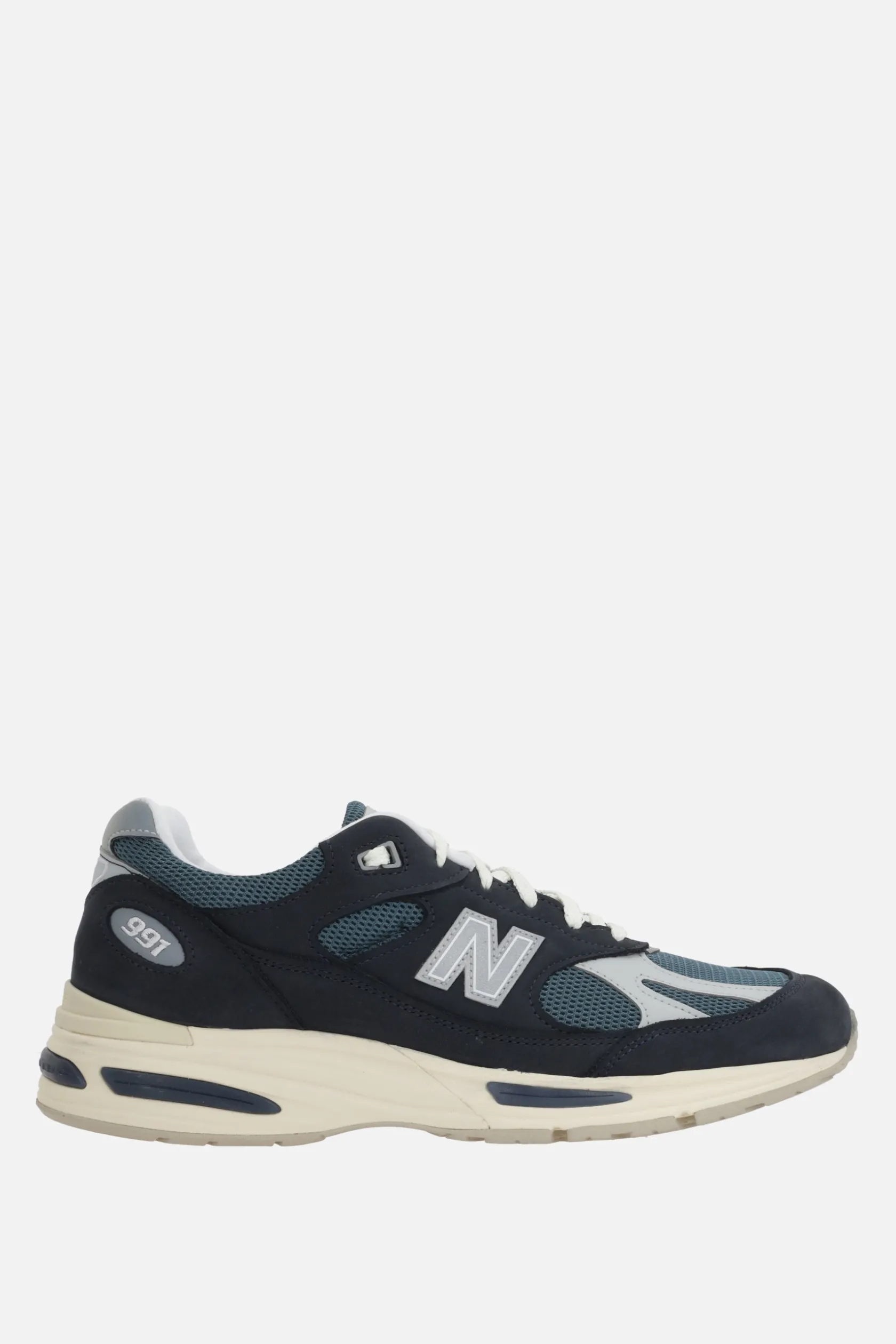 Sneakers>NEW BALANCE sneaker Made in UK 991v2 in mesh e nabuk Blu