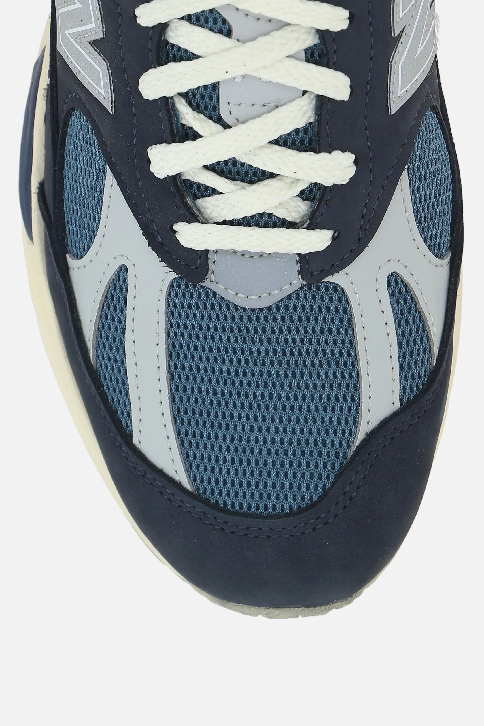 Sneakers>NEW BALANCE sneaker Made in UK 991v2 in mesh e nabuk Blu