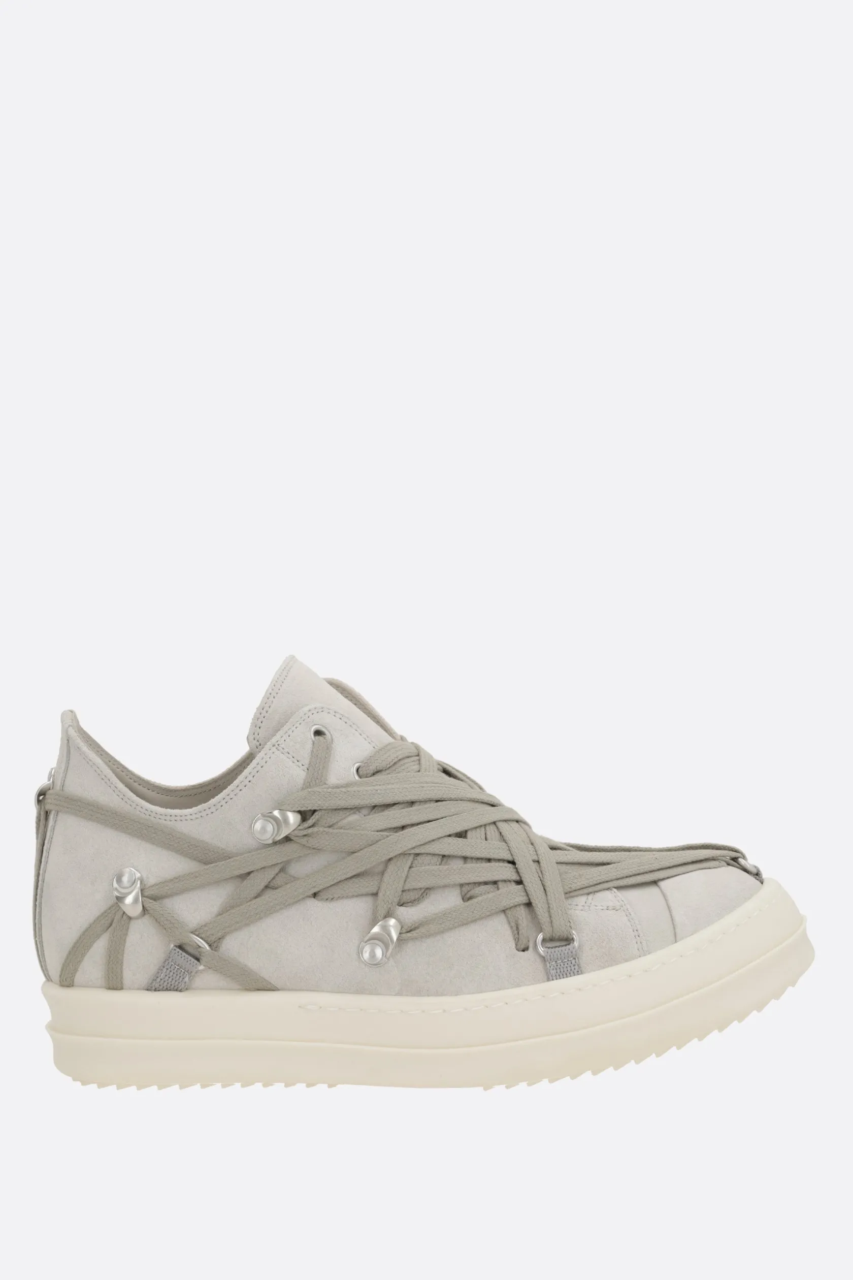 Sneakers>RICK OWENS sneaker Megalaced in suede Bianco