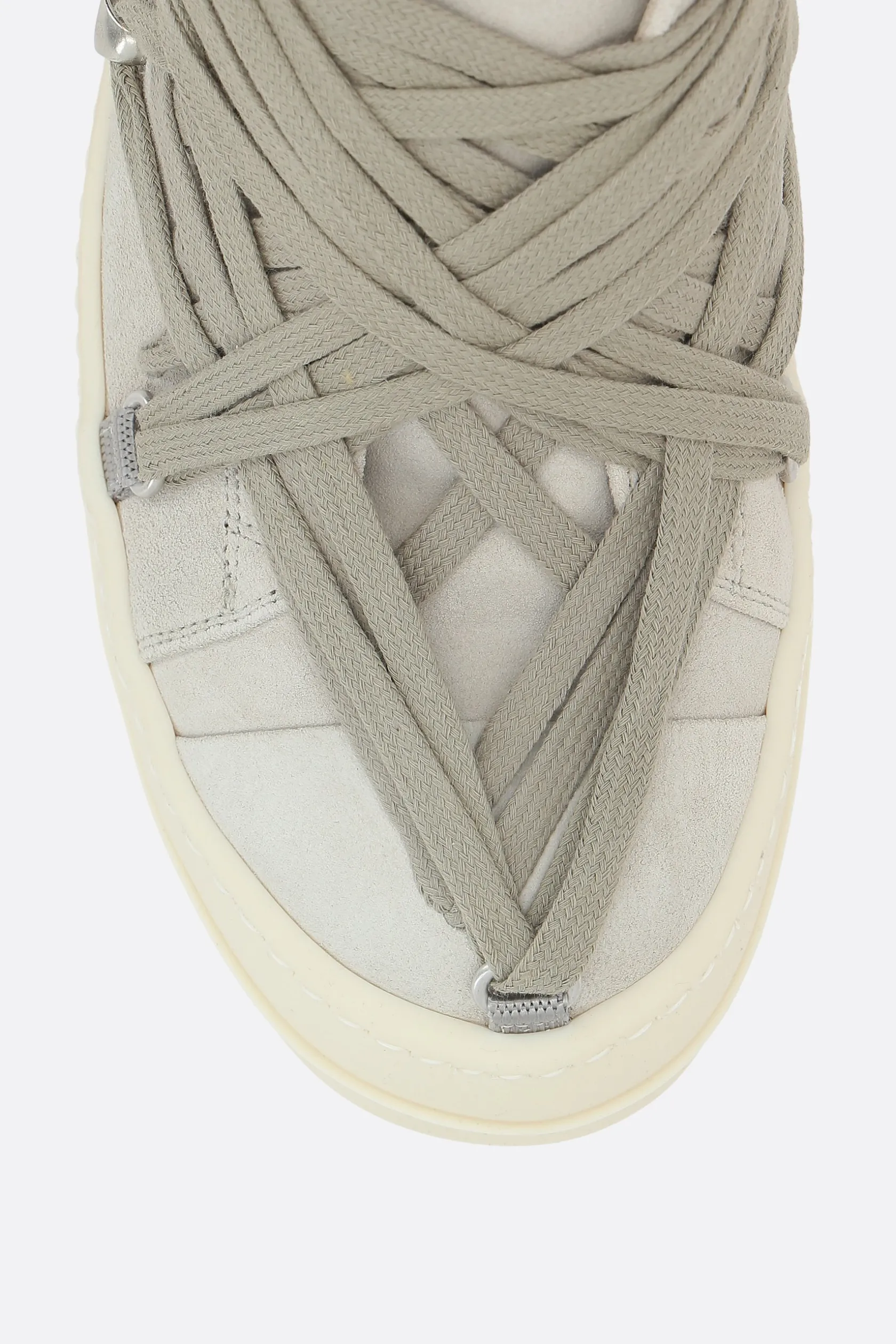 Sneakers>RICK OWENS sneaker Megalaced in suede Bianco