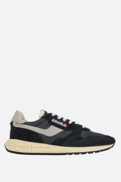 Sneakers>AUTRY sneaker Reelwind in nylon e suede Nero