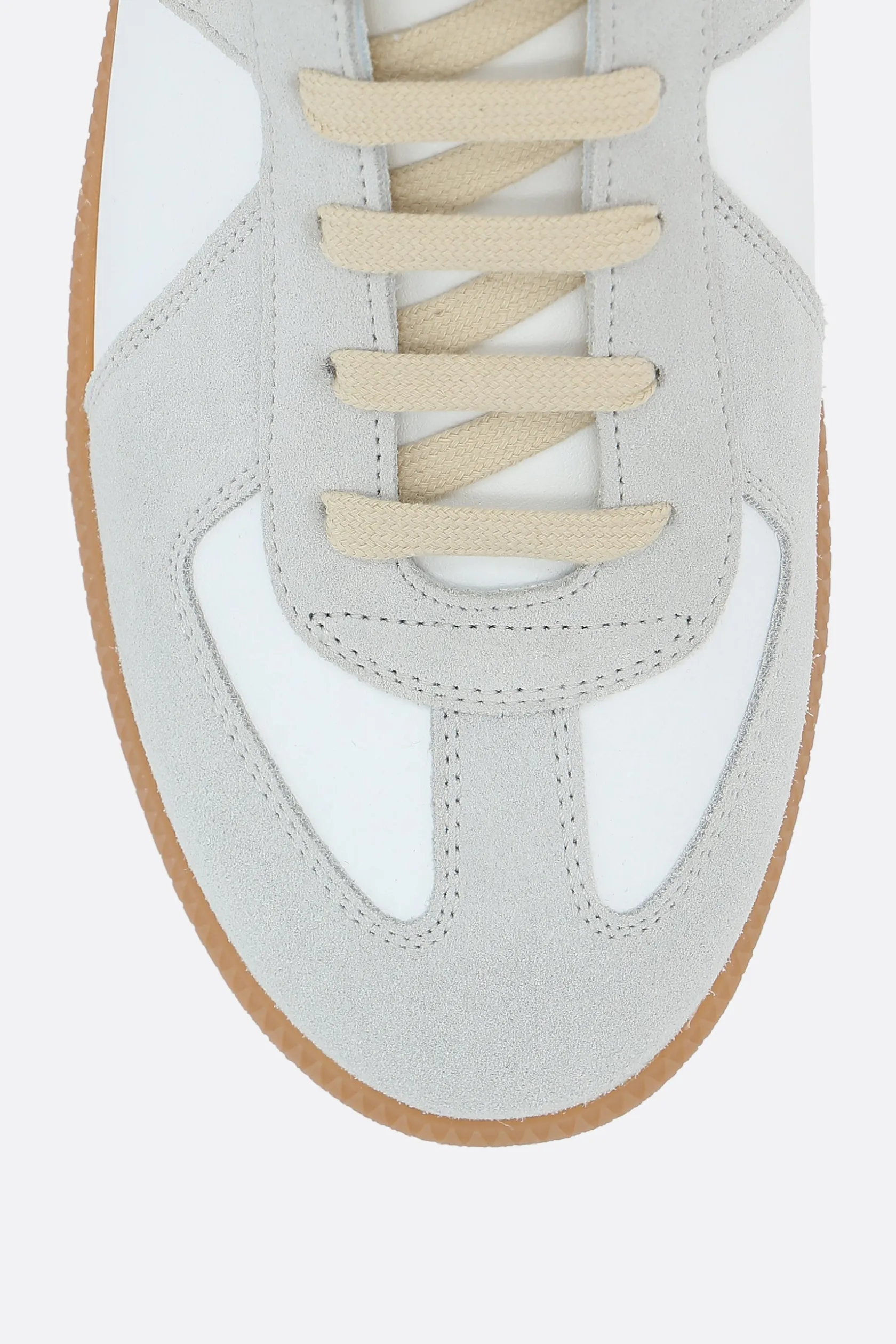 Sneakers>MAISON MARGIELA sneaker Replica in pelle liscia e suede Bianco