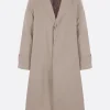 Capispalla>THOM BROWNE soprabito monopetto in twill Marrone