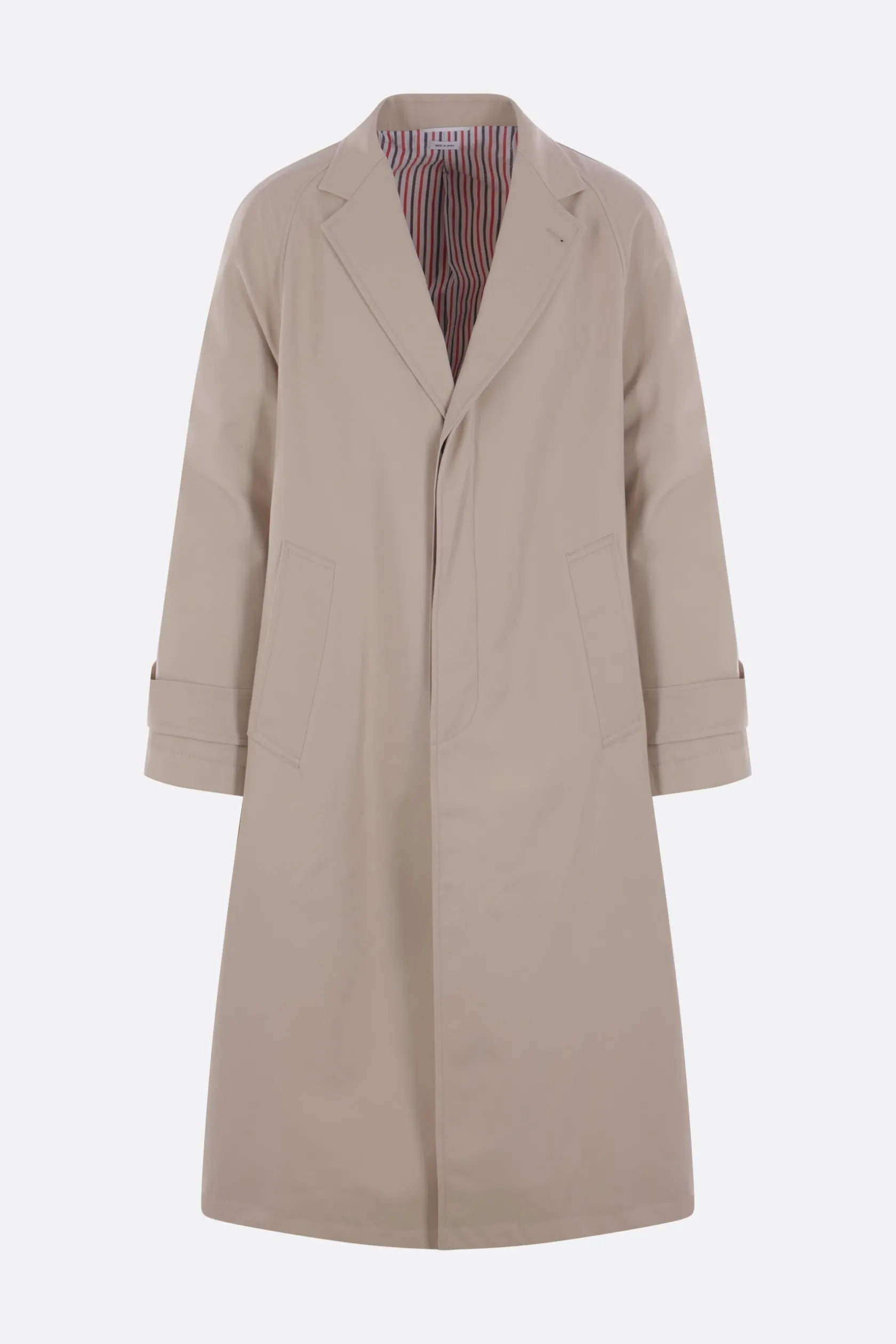 Capispalla>THOM BROWNE soprabito monopetto in twill Marrone