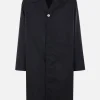 Capispalla>JIL SANDER soprabito monopetto in twill di nylon Nero