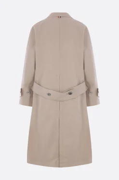 Capispalla>THOM BROWNE soprabito monopetto in twill Marrone